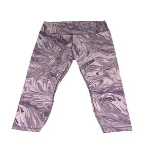 Athleta Transcend 7/8 Tight Leggings Swirl Print Size 3X